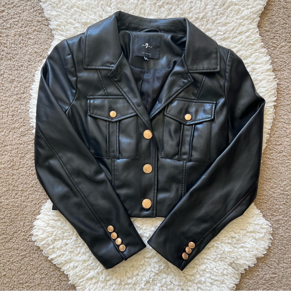Black leather jacket